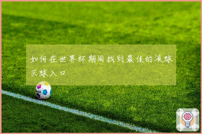 如何在世界杯期间找到最佳的滚球买球入口